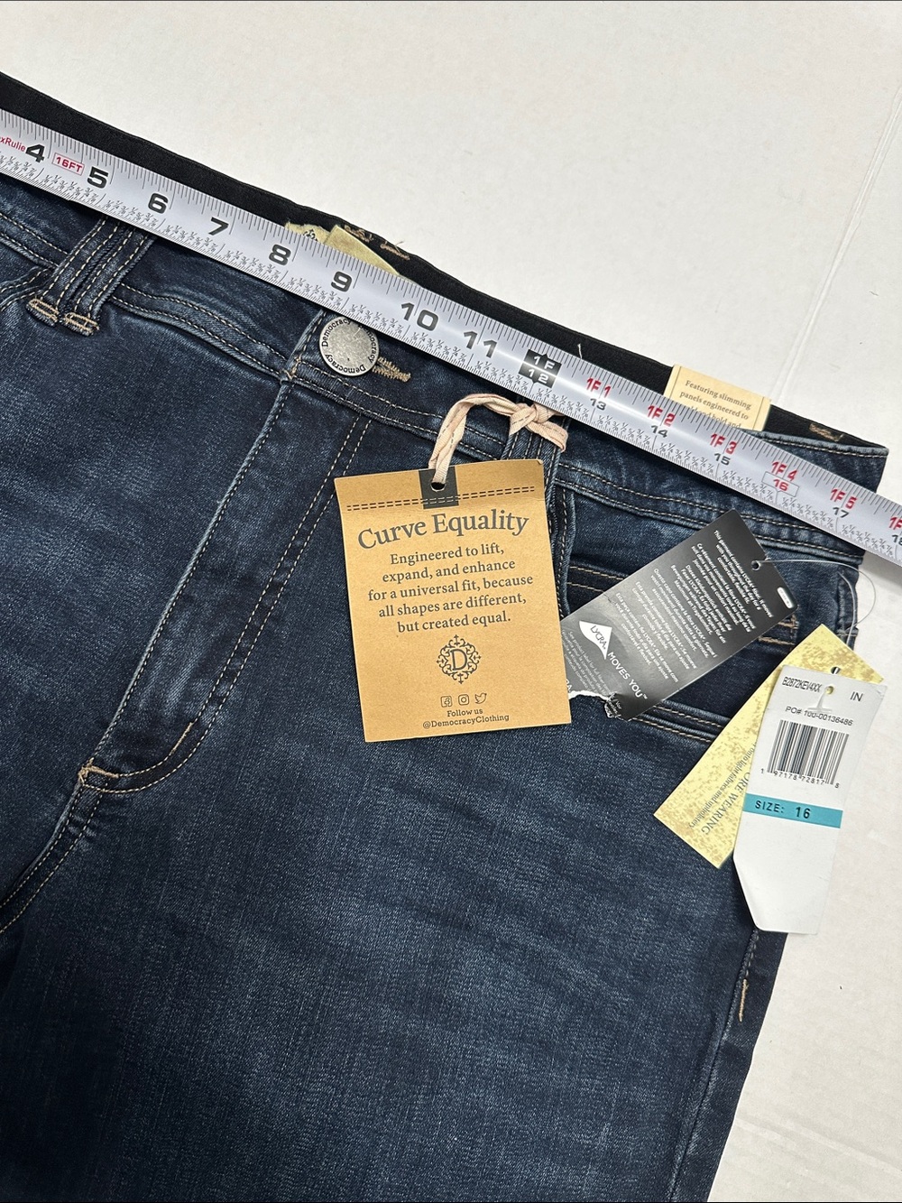 NEW Democracy Ab Technology Jeans High Rise Itty Bitty Boot Cut Denim Size 16 - Picture 9 of 11